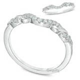12 Cents 14 K White Gold Brilliant Diamond Wedding Band Ring Studded With 15 Pcs G Color Si Diamonds
